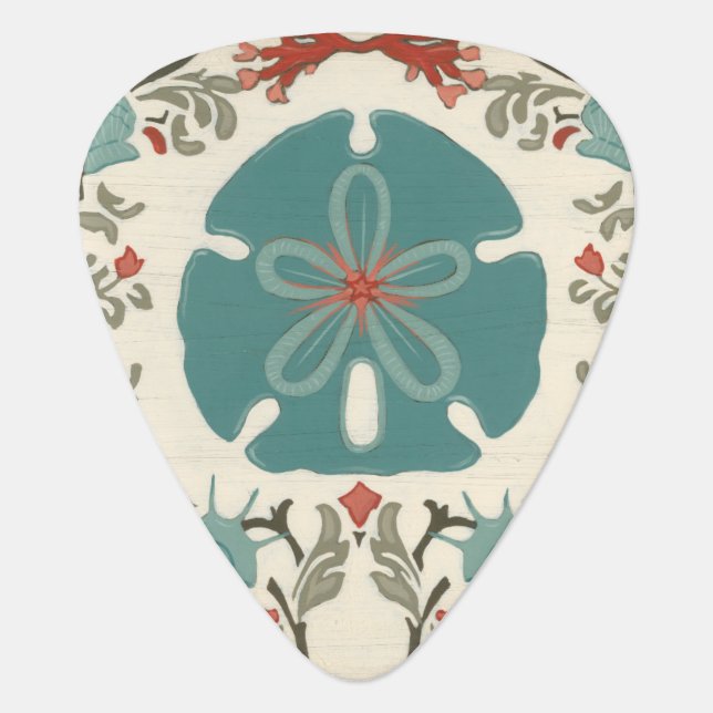 Coastal Damask II Guitar Pick (Front)