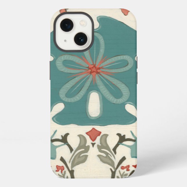 Coastal Damask II Iphone Case (Back)
