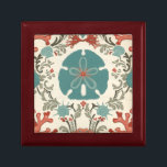 Coastal Damask II Jewelry Box<br><div class="desc">Marine Life</div>