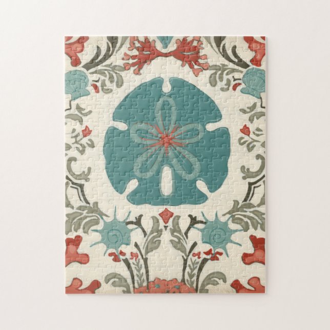 Coastal Damask II Jigsaw Puzzle (Vertical)