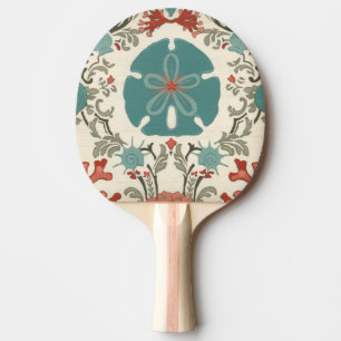 Coastal Damask II Ping-Pong Paddle
