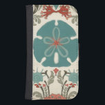 Coastal Damask II Samsung S4 Wallet Case<br><div class="desc">Marine Life</div>