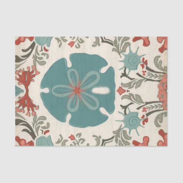 Coastal Damask II Tissue Paper (Front)