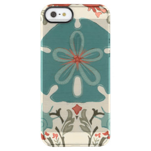 Coastal Damask II Clear iPhone SE/5/5s Case