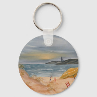 coastal decor beach art oil painting keychain