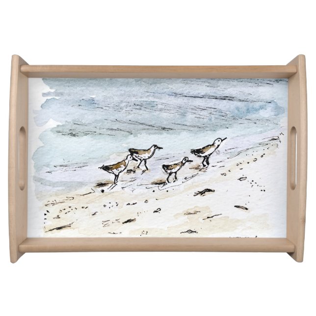 Coastal decor beach serving tray (Front)