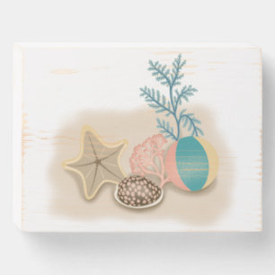 Coastal Decor for Beach Houses Wooden Box Sign
