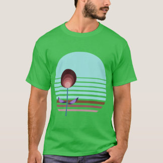 Coastal Decor Inspired Retro Bauhaus Botanicals 3 T-Shirt