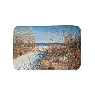 Coastal Decor Sand Dunes Beach Art Bath Mat