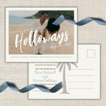 Coastal Destination Wedding Photo Save the Date 