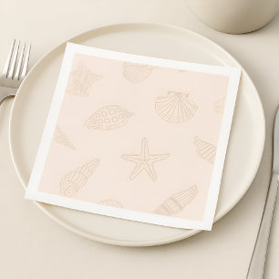 Coastal Dine Shell Pink Napkins