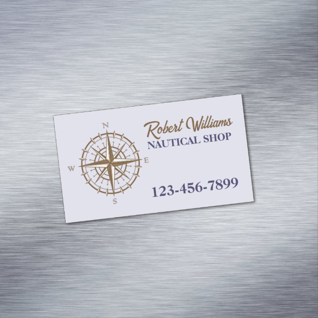Coastal Diving Boating Sailing Compass Nautical  Business Card Magnet (In Situ)