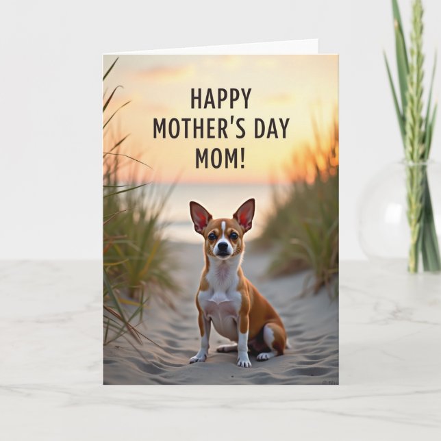 Coastal Dog Mothers Day Card (Front)