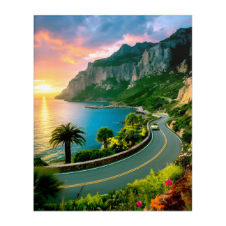 Coastal Dreams – Sunset Drive Canvas Wall Art