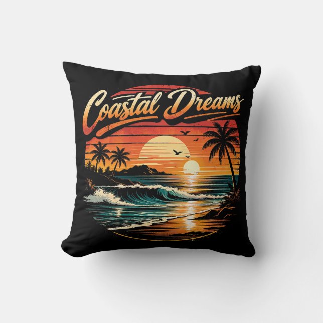Coastal Dreams Throw Pillow (Front)