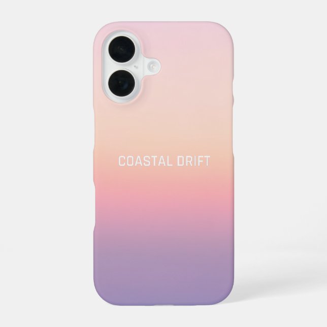 Coastal Drift - Pastel Sunset Gradient Iphone Case (Back)