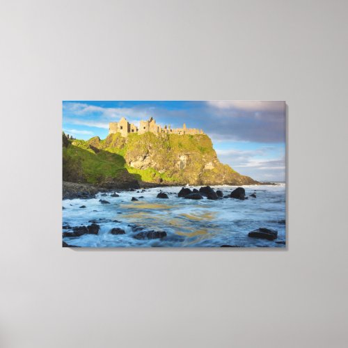 Coastal Dunluce castle Ireland Canvas Print