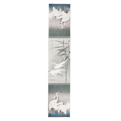 Coastal Egret Asian Art  Medium Table Runner
