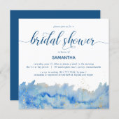 Coastal Elegance Watercolor Bridal Shower Invitation (Front/Back)