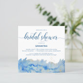 Coastal Elegance Watercolor Bridal Shower Invitation (Standing Front)