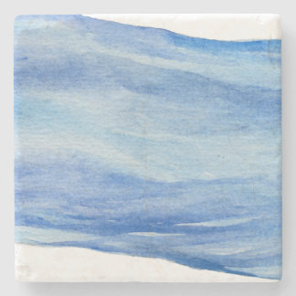 Coastal Elegance Watercolor Wave Coaster
