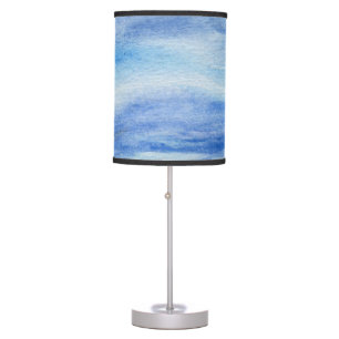 Coastal Elegance Watercolor Wave Table Lamp