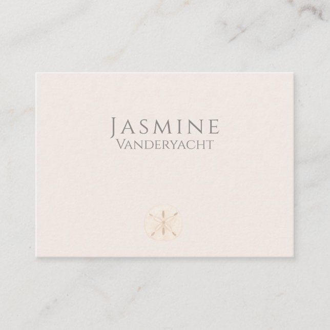 Coastal Elegant Sand Dollar Place Card (Front)