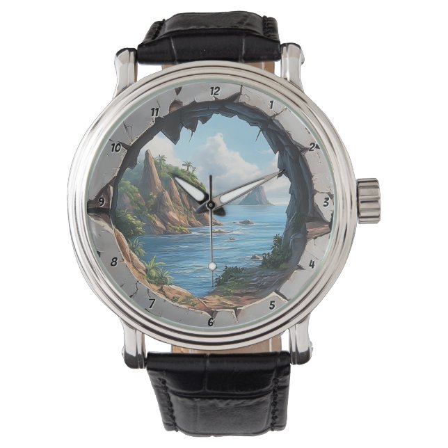 Coastal Escape" - Nautical Brocken Window Watch (Front)