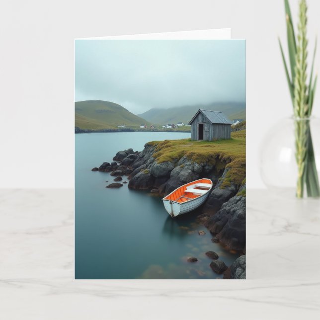 Coastal Fathers Day Boat Card (Front)