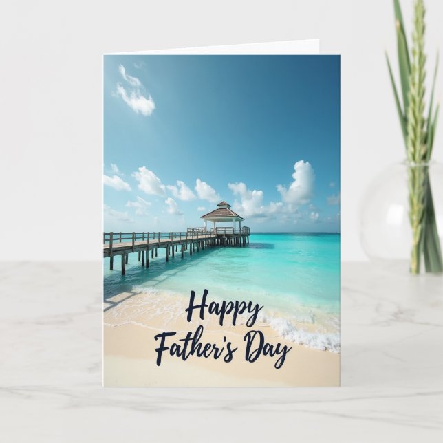 Coastal Fathers Day Gazebo Card (Front)