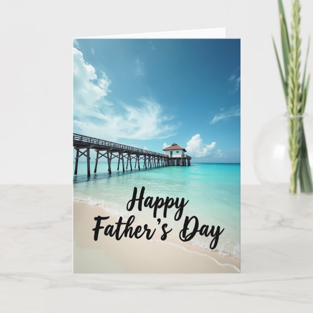 Coastal Fathers Day Pier Card (Front)