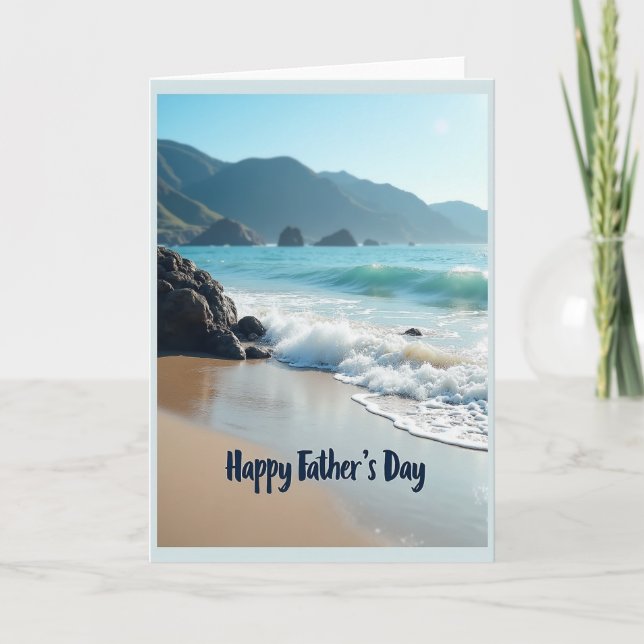 Coastal Fathers Day Script Card (Front)
