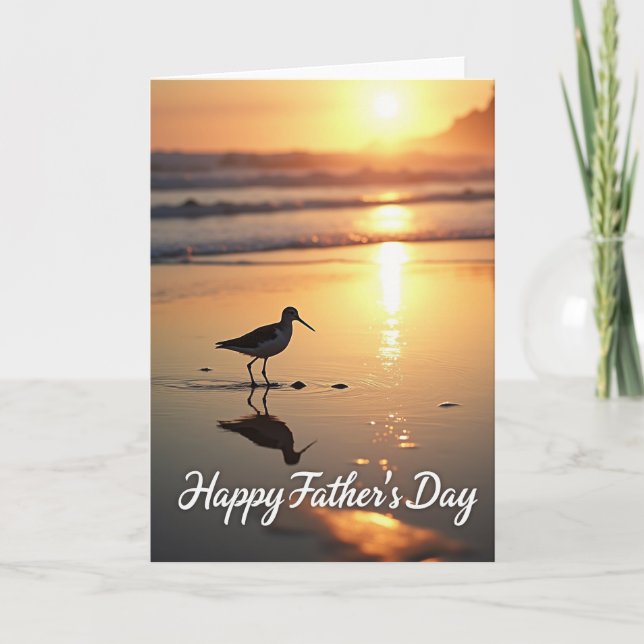 Coastal Fathers Day Sunset Card (Front)