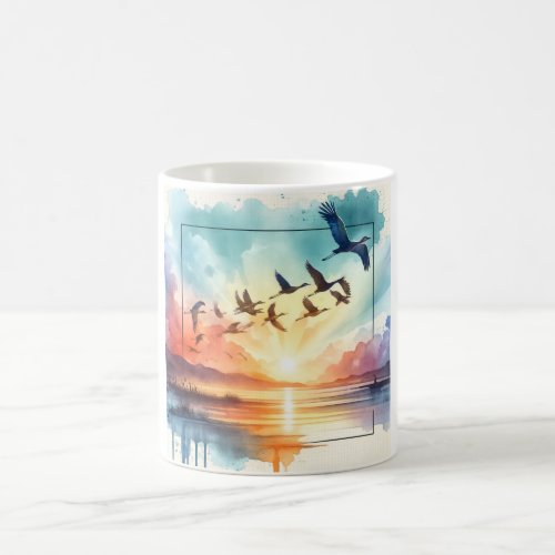 Coastal Flight 2 _ Watercolor Coffee Mug