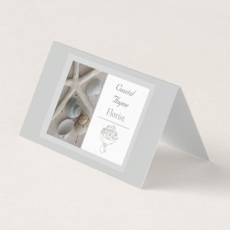 Coastal Florist Branding Logo Template Business Card