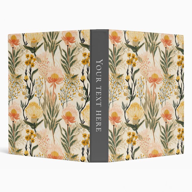 Coastal Flowers 3 Ring Binder (Background)
