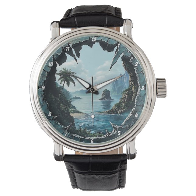 Coastal Gaze" - Nautical Window Watch (Front)