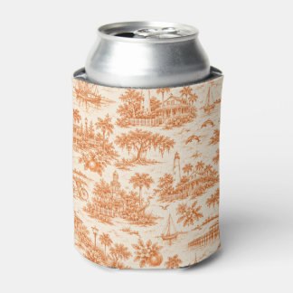 Coastal Georgia Toile Can Cooler