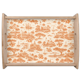 Coastal Georgia Toile Serving Tray