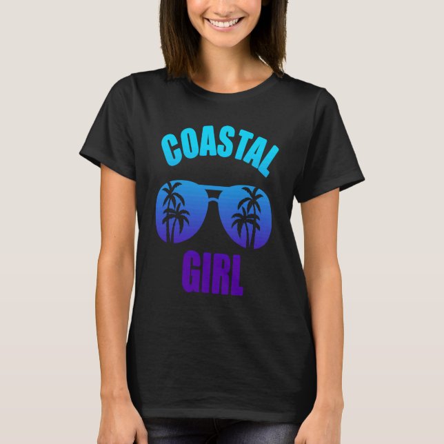 Coastal Girl Summer Vacation T-Shirt (Front)
