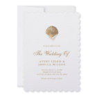 Coastal Gold Seashell & Pearls Beach Wedding