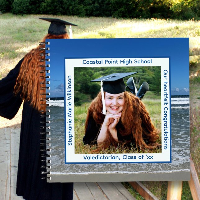 Coastal Graduation Party Photo Messages Notebook (Creator Uploaded)