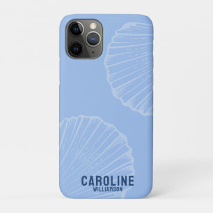 Coastal granddaughter nautical blue seashell iPhone 11 pro case