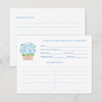 Coastal Grandma Blue Hydrangea Recipe Card
