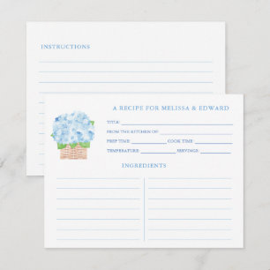 Coastal Grandma Blue Hydrangea Recipe Card