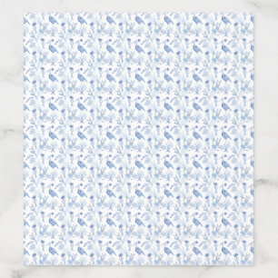 Coastal Grandmother Blue Toile Chinoiserie  Envelope Liner