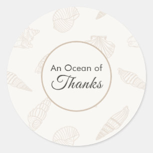 Coastal Gratitude Almond Milk Classic Round Sticker