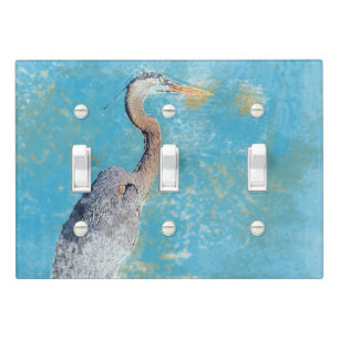 Coastal Great Blue Heron Light Switch Cover