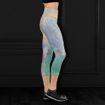 Coastal Grunge | Blue and Green Watercolor Gold Capri Leggings<br><div class="desc">90s Grunge, All Grown Up! Rich and sophisticated damask with an intense baroque sparkle in a deep moody dusky hued jewel tone for a luxurious, dramatic, or edgy palette. This 90s inspired vintage grunge texture features a gorgeous unisex (yet feminine) abstract gradient that adds perfect pop of color. For customizations...</div>