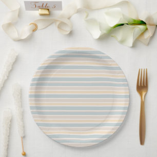 Coastal Hamptons Stripe Paper Plates